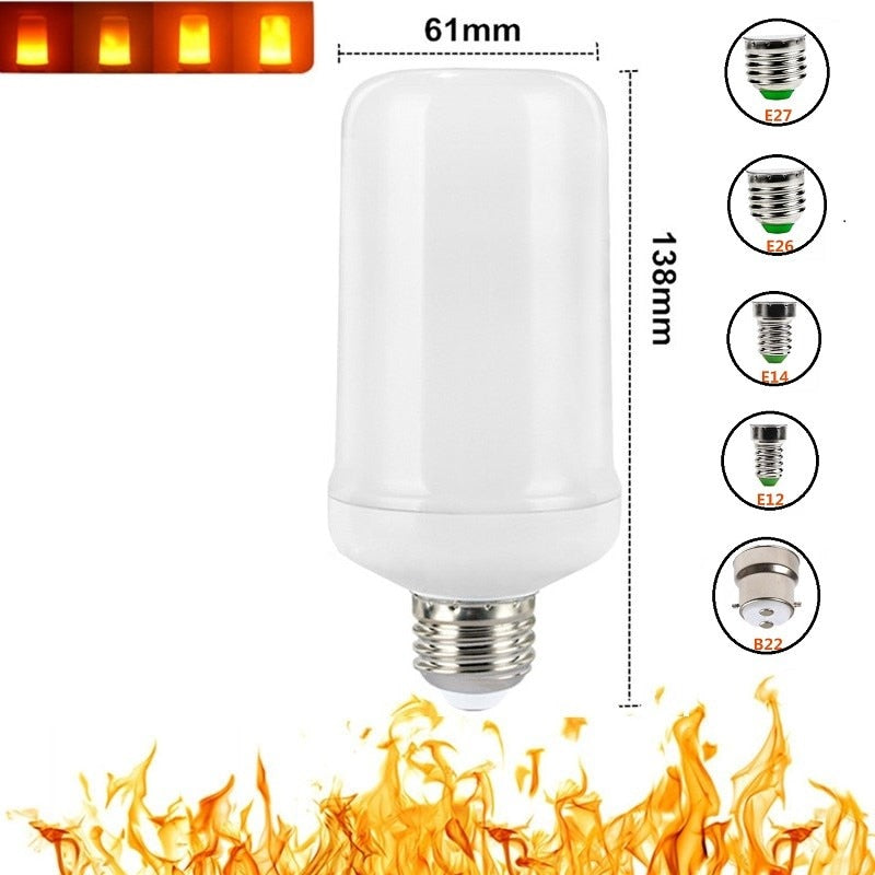 Diagram som förklarar hur LED-flamlampan fungerar, energieffektiv teknik