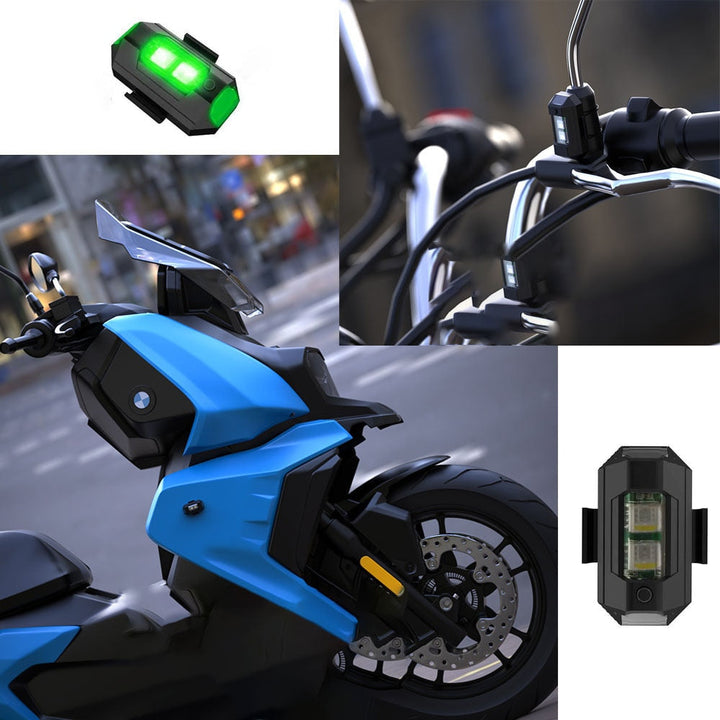 Kraftfullt LED varningsljus, stroboskopljus för maximal trafiksäkerhet & synlighet. Uppladdningsbar design.