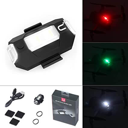 Multifunktionellt LED stroboskopljus för cyklar, drönare & fordon. Ökad synlighet och trafiksäkerhet.