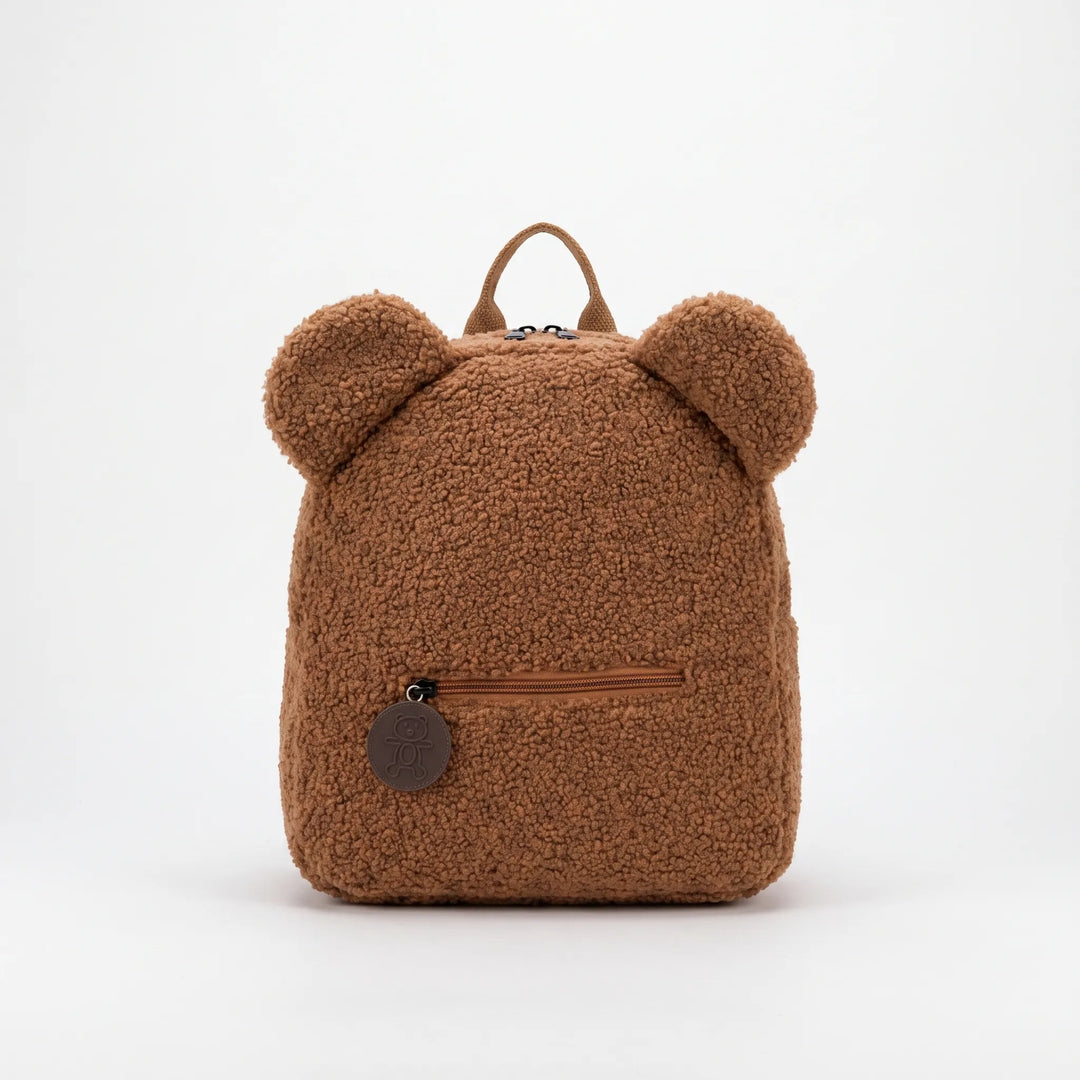 Praktisk dagryggsäck i ullblandning för unisex. Stilren design med lekfulla öron, kompakt för vardagen.