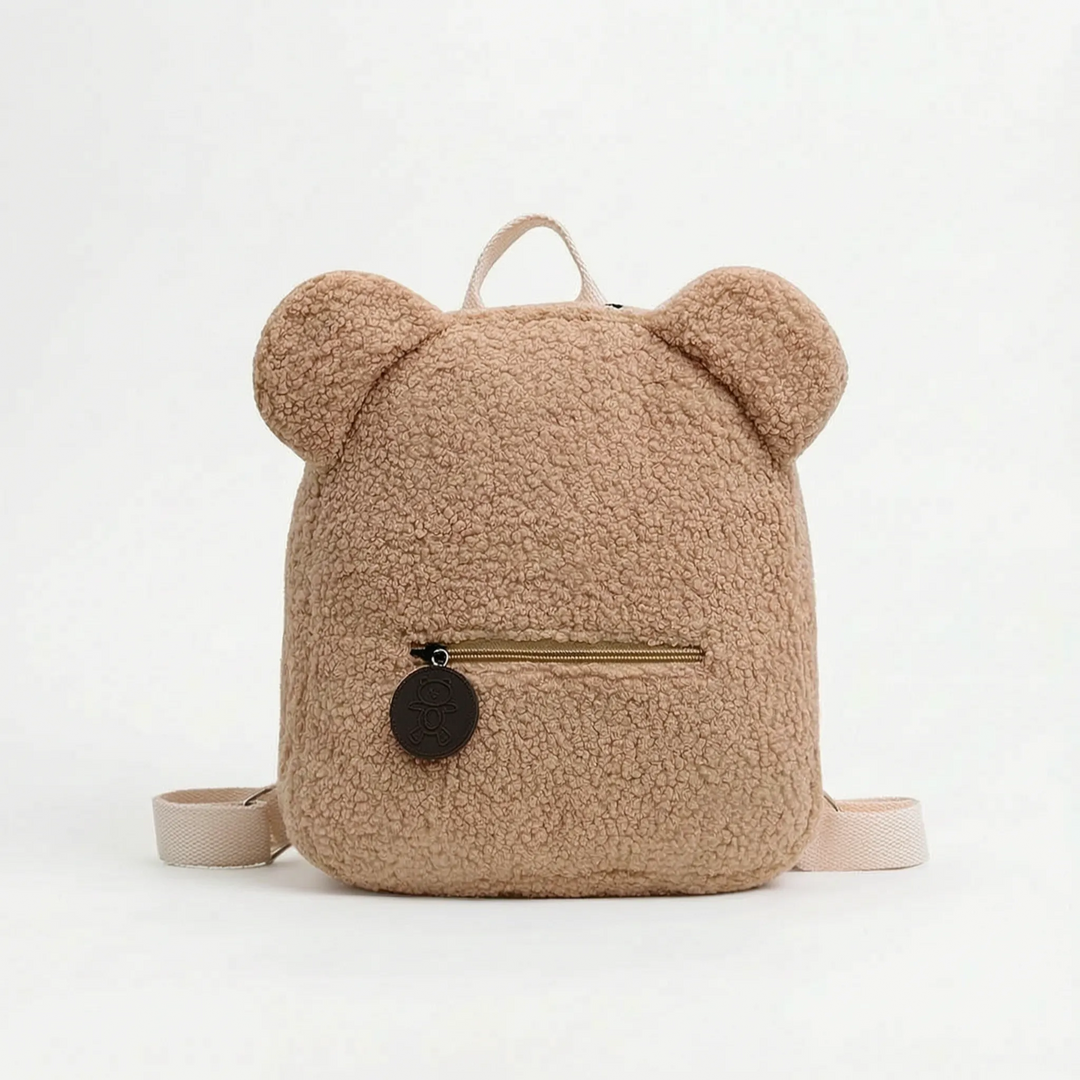 Unisex ryggsäck med lekfulla öron buren. Kompakt ullblandningsryggsäck, stilren och praktisk för vardagen.