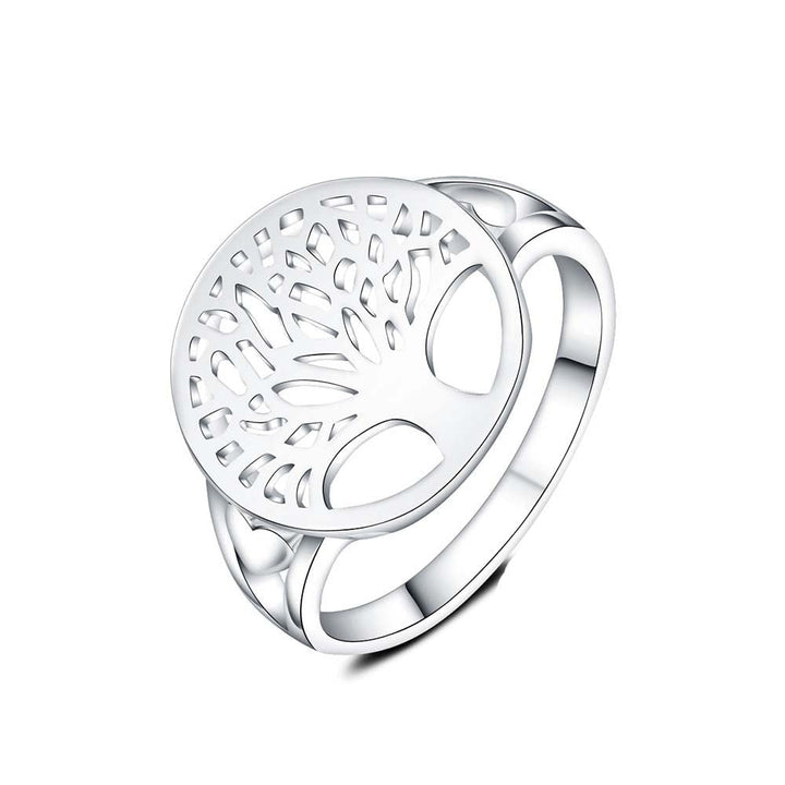 Livets träd ring i 925 sterling silver för dam. Vackert symboliskt damsmycke.