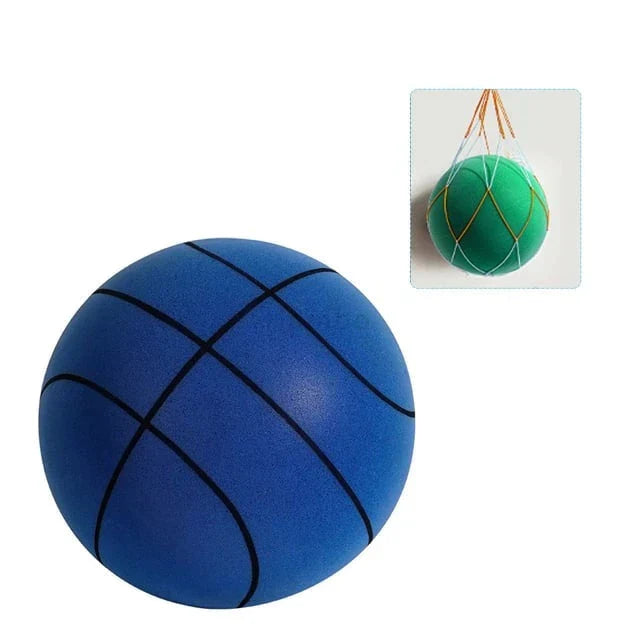 Träningsboll: en färggrann tyst basketboll, idealisk för inomhusbruk och koordinationsövningar.