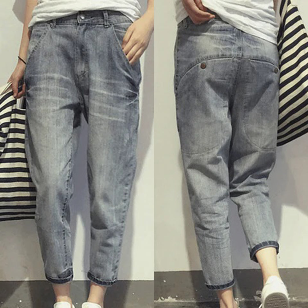 Sommarjeans i ljusblått för kvinnor, bekväma och stilrena vardagsjeans.