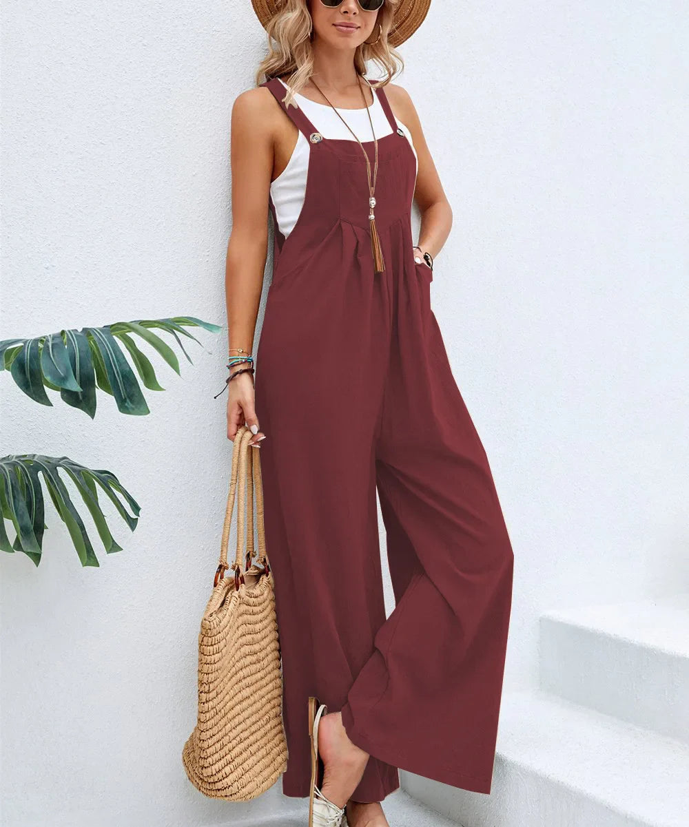 Kvinnorsromper i lätt tyg, idealisk för casual sommarlook. Enkel att bära för maximal komfort.