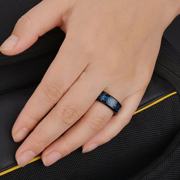 Unisex drakring, rostfritt stål, keltiska mönster, utmärkt som gåva.
