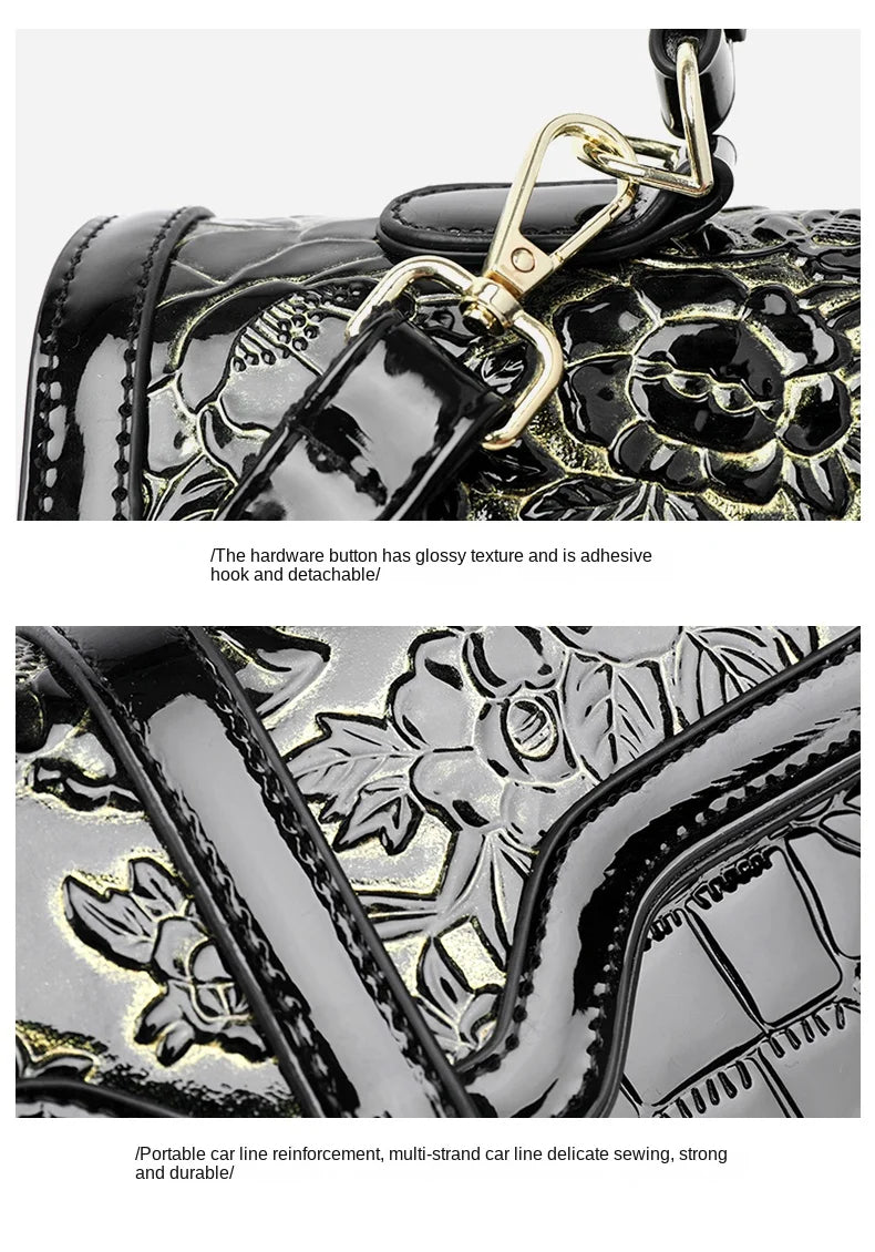 Chic blommig toteväska för dam. Lyxig handväska med elegant design, perfekt fashion accessoar.