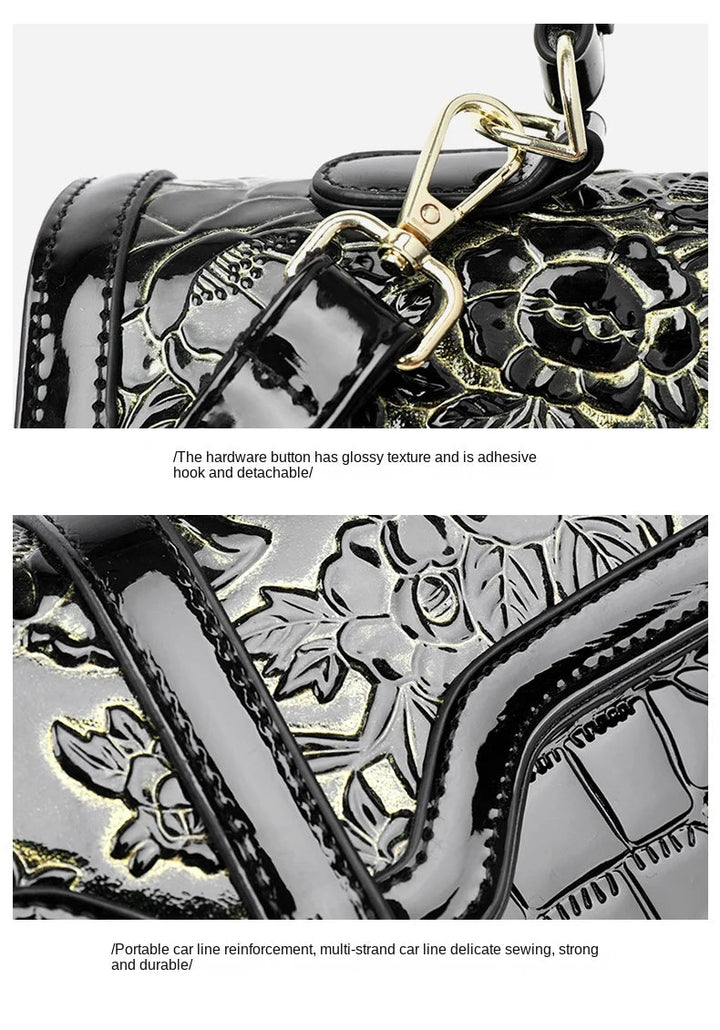 Chic blommig toteväska för dam. Lyxig handväska med elegant design, perfekt fashion accessoar.