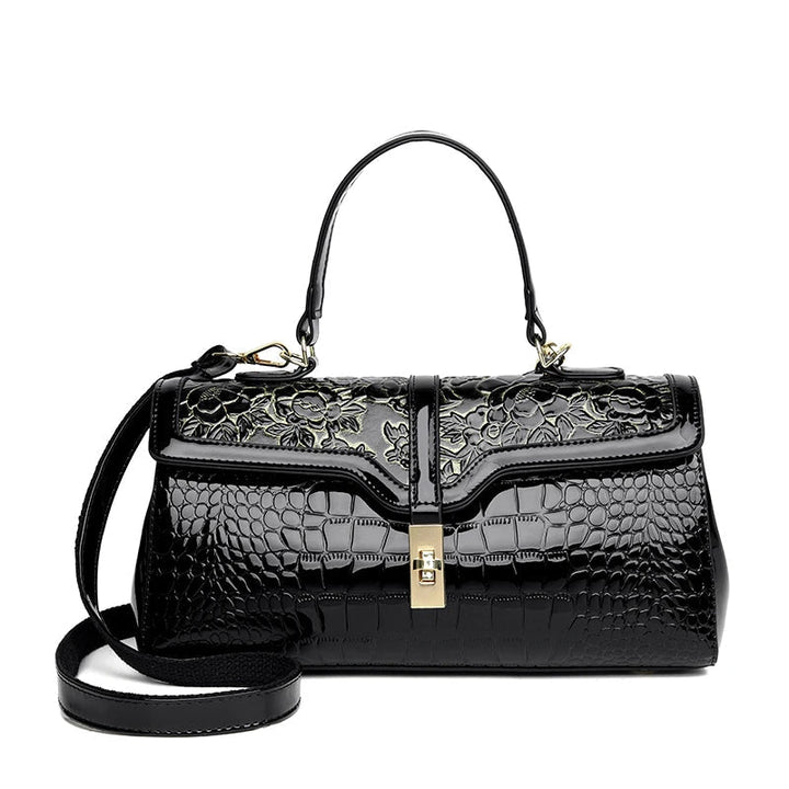 Elegant blommig toteväska för dam, lyxig design, perfekt fashion accessoar.
