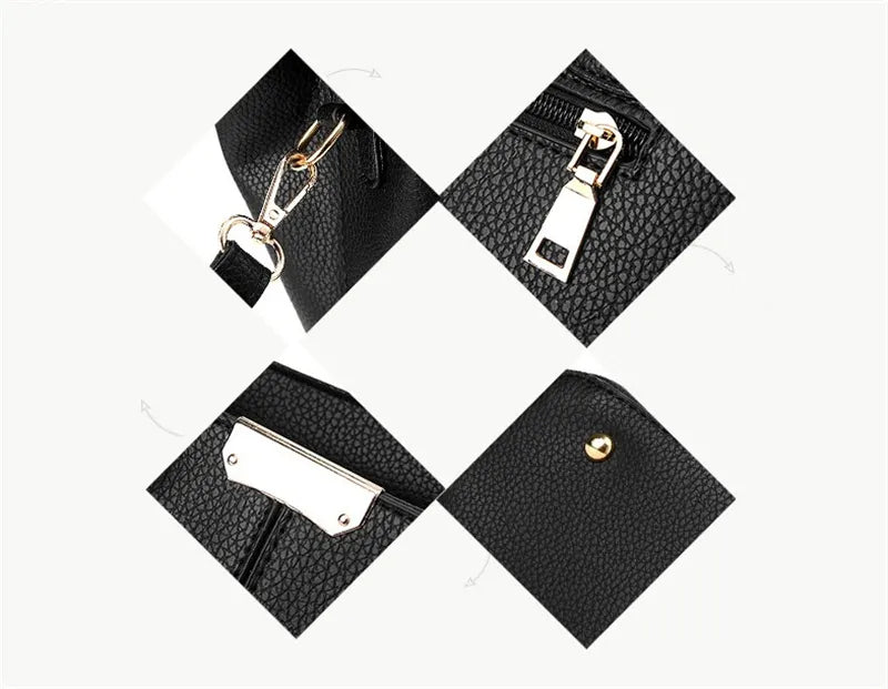 Lyxig damväska med fina metalldetaljer och robust handtag, en snygg modeaccessoar.