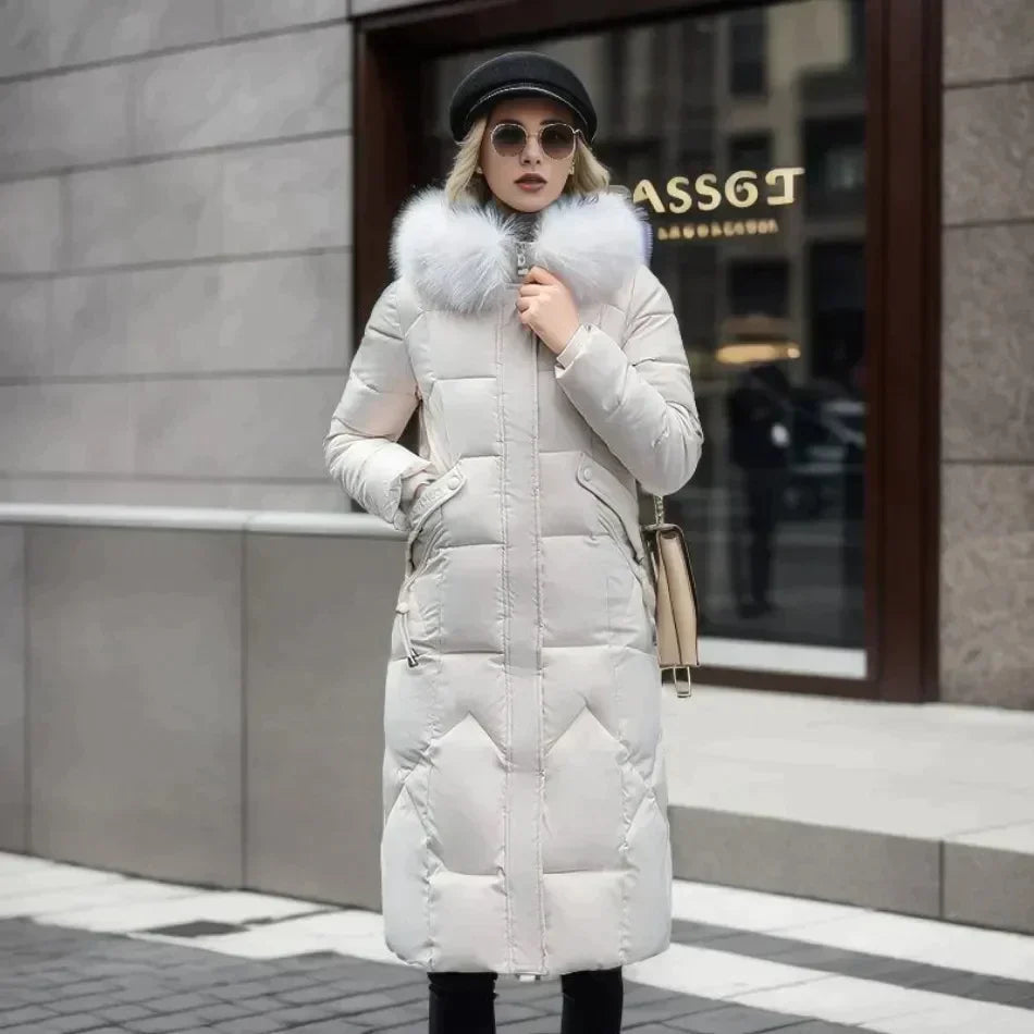 Lyxig damkappa med trendig design, perfekt för höst och vinter. Elegant och varm för stilmedvetna kvinnor.