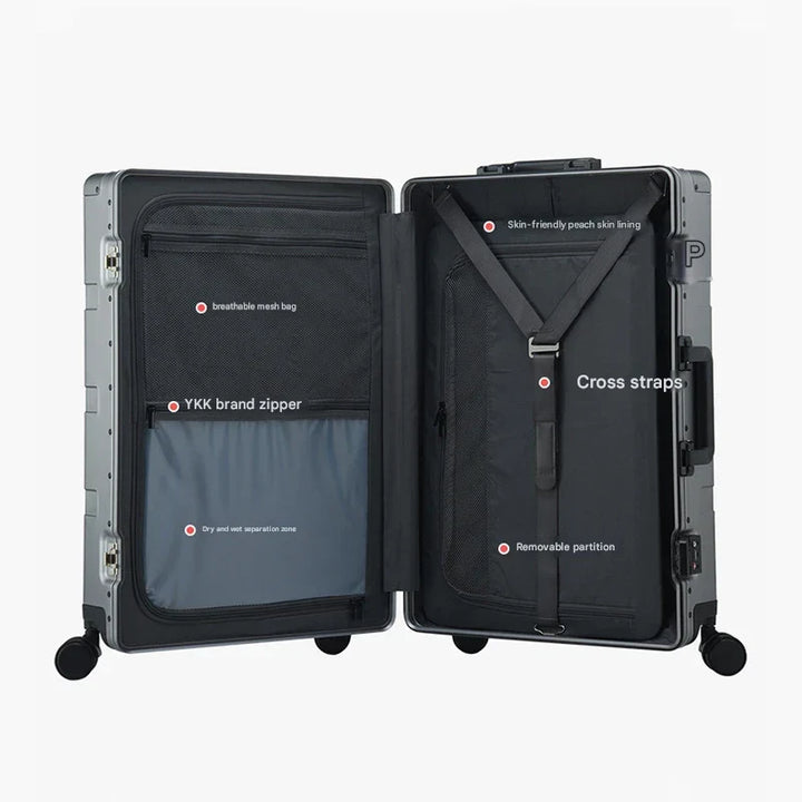 Unisex hårdskalsresväska. Elegant och robust bagage med 360° hjul, TSA-lås för säkra & bekväma resor.