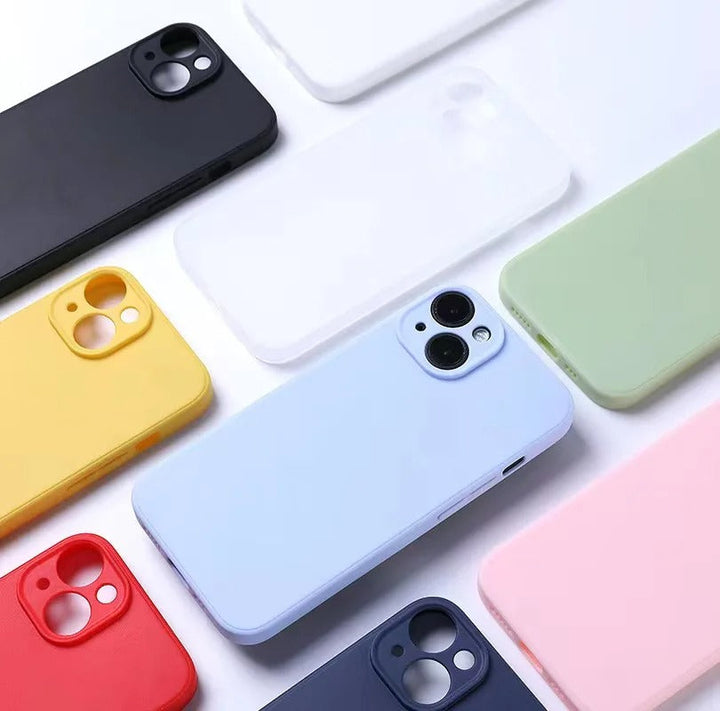 Skyddande iPhone-fodral: Lyxigt silikon skal i flera färger, med mjuk känsla och säkert grepp.