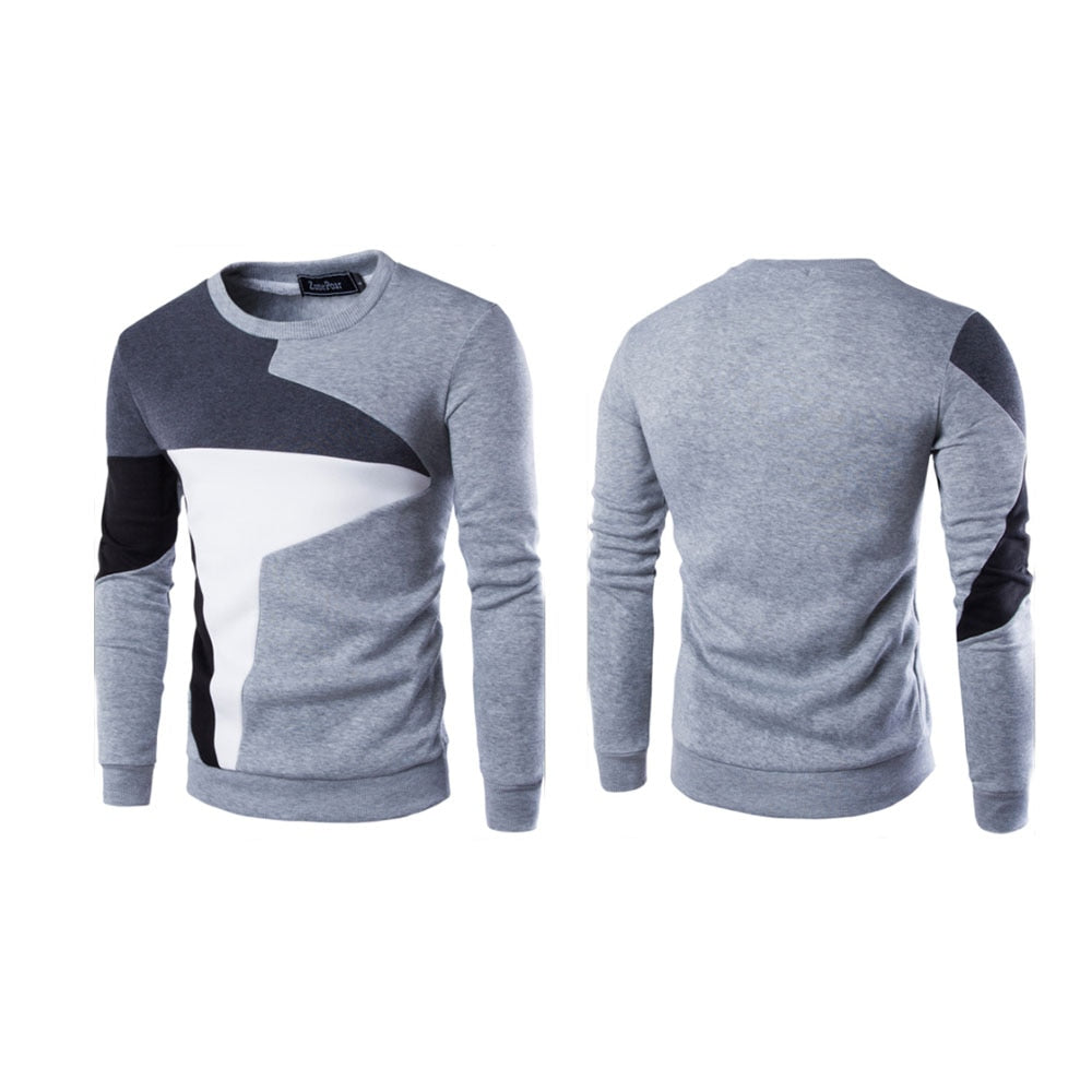 Högkvalitativ crewneck sweatshirt för män med hållbara sömmar, bekväma herrkläder.