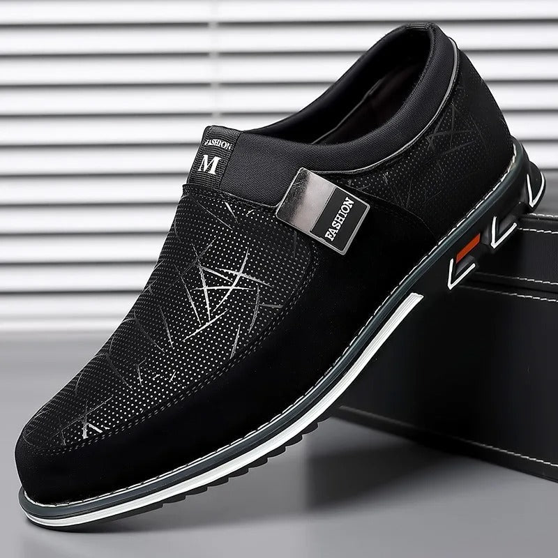 Stiliga herrskor: bekväma loafers perfekta för promenader & vardagsbruk.