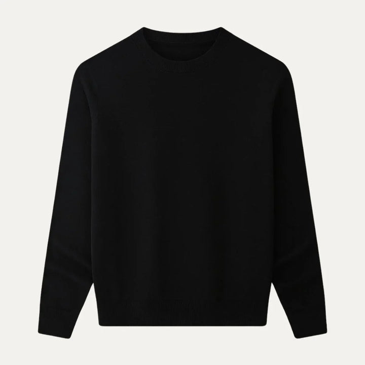 Stilren herrmodell i merinoullblandning, perfekt för en avslappnad casual stil.