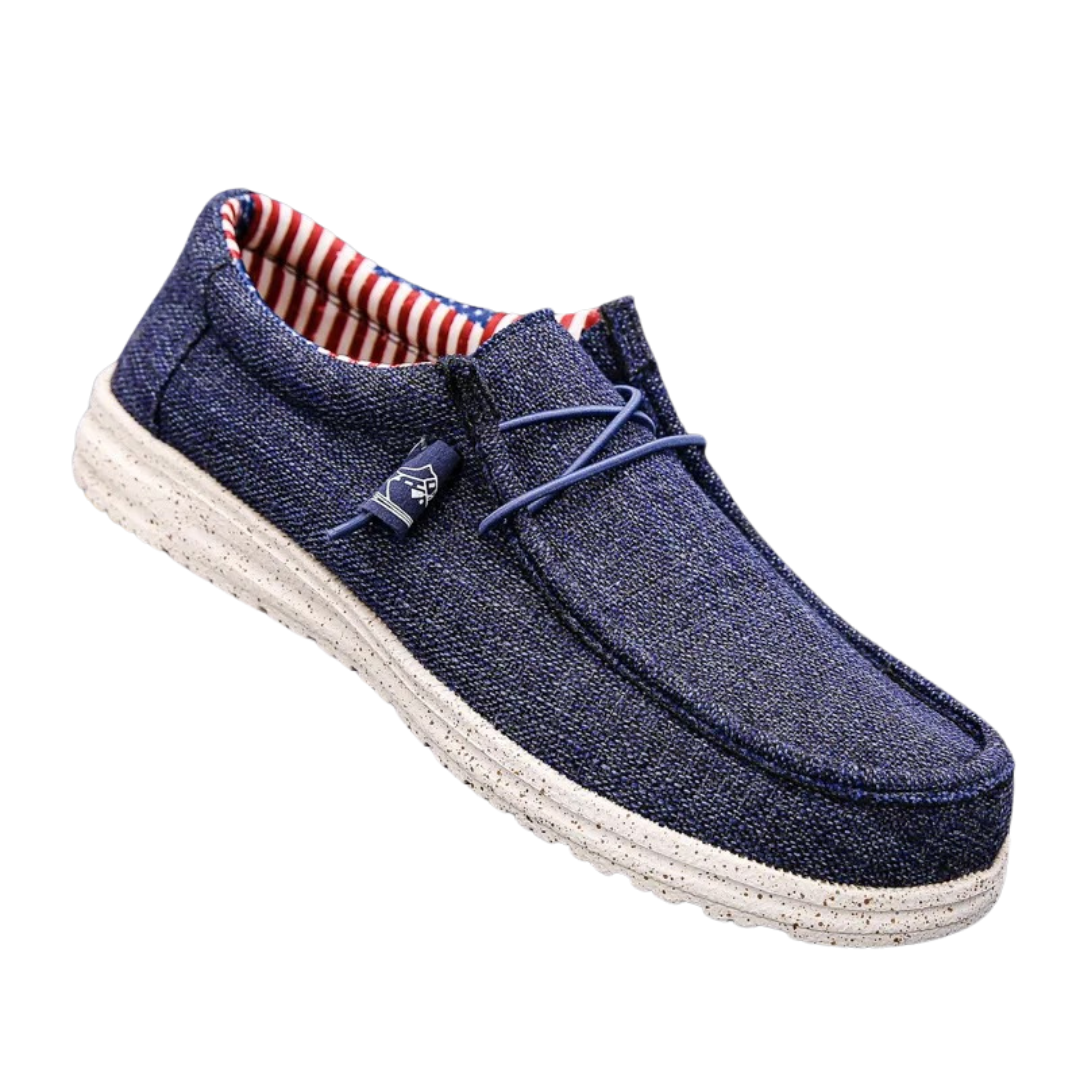 Bekväma slipon herrskor i modern design. Idealiska lätta promenadskor för män.
