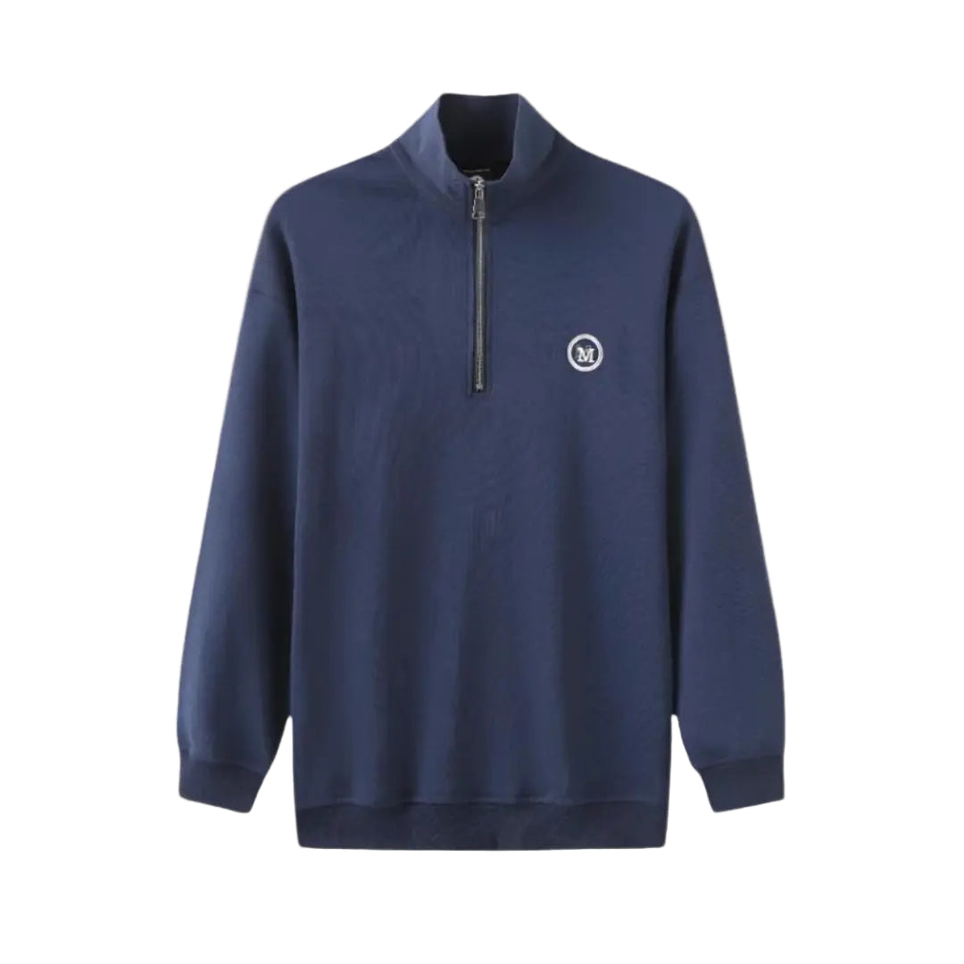 Mäns stilrena zip up tröja i bomull. Bekväm herrtröja perfekt för vardagsbruk & lager på lager.