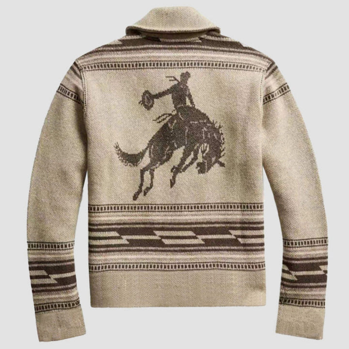 Trendig öppen cardigan för dam med chic krage och unikt mönster. Bekväm för avslappnad stil och elegans.