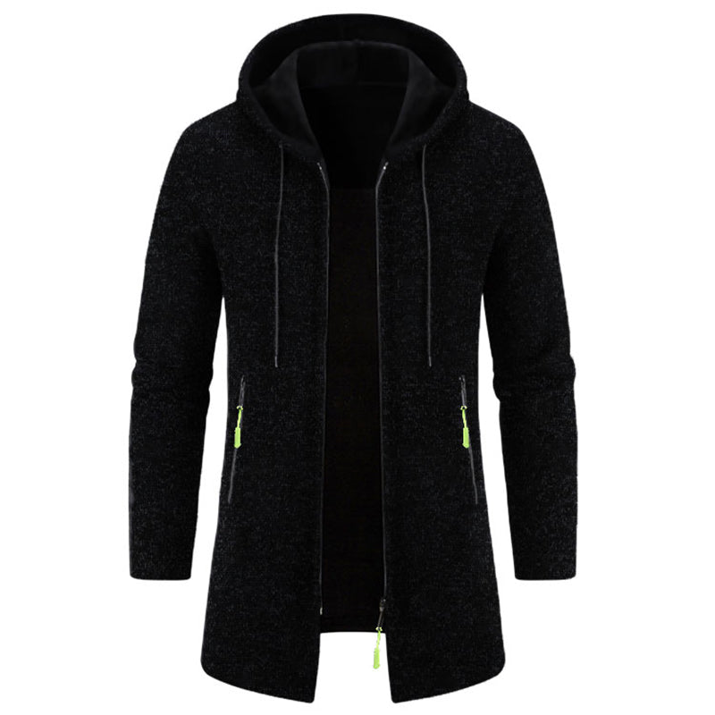 Herrhoodie med dragkedja och luva. Långärmad tröja i casual stil för alla tillfällen.