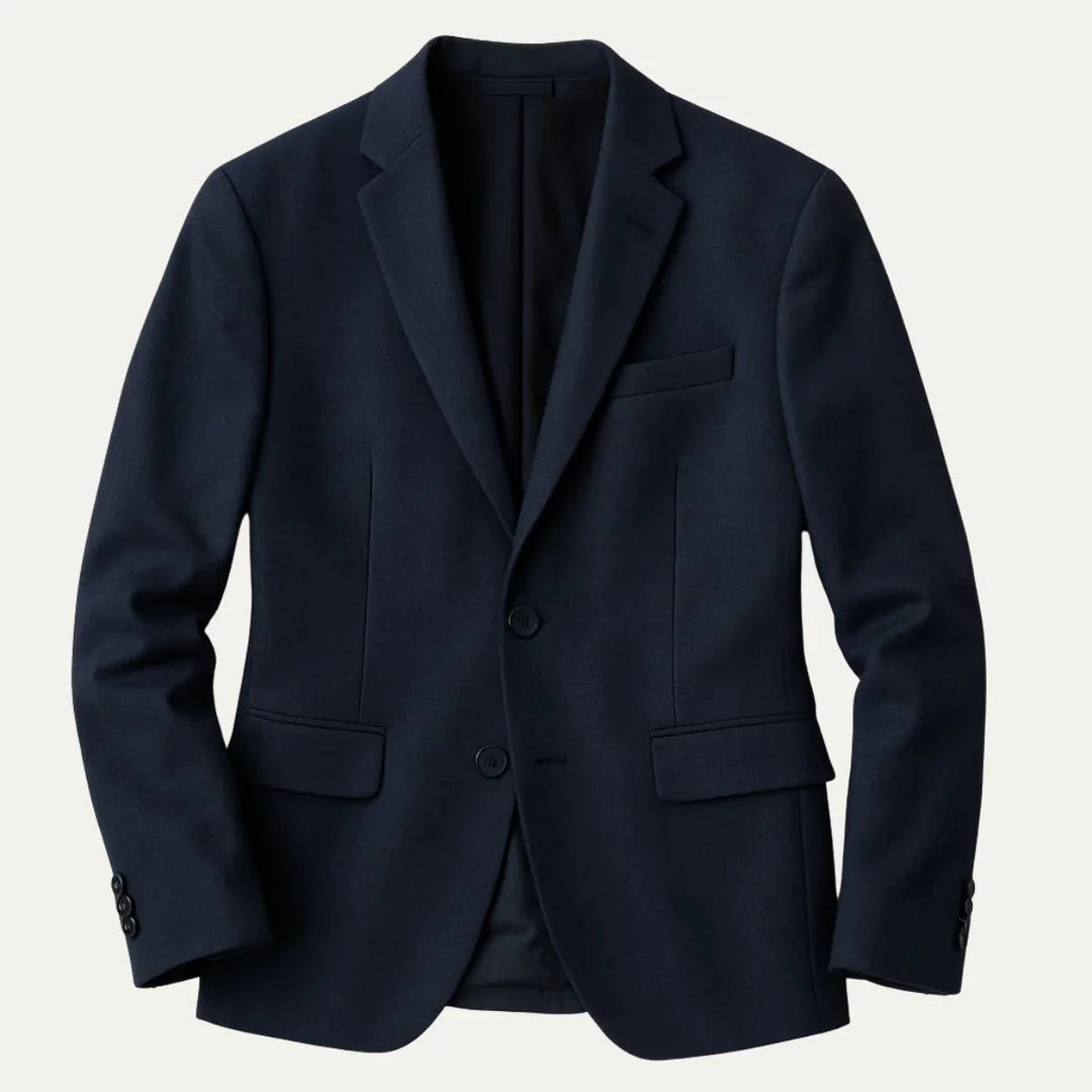 Grå modern herrblazer. Stilren och bekväm kavaj för en avslappnad men elegant stil.