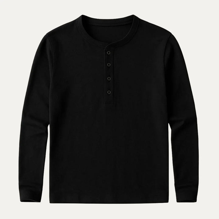Herrpiké, långärmad, i krispigt vitt. Stilren och klassisk för en smart casual stil.