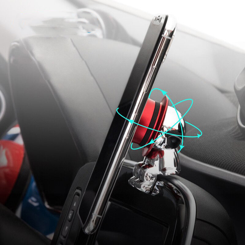 Flexibel bilhållare med 360° rotation för optimal visning. Magnetiskt mobilfäste för alla telefoner.