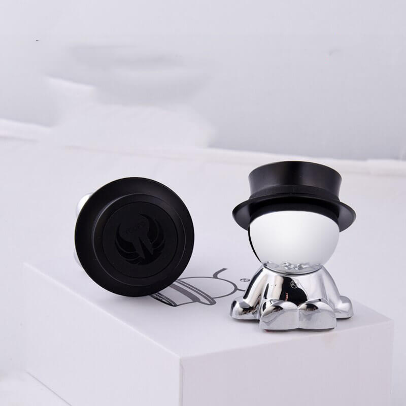 Elegant magnetisk bilhållare som smälter in i bilinredningen. Telefonfäste med 360° rotation.