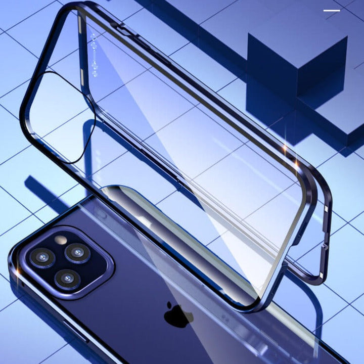 Smart magnetfodral för iPhone i härdat glas med inbyggt insynsskydd för din privata information.