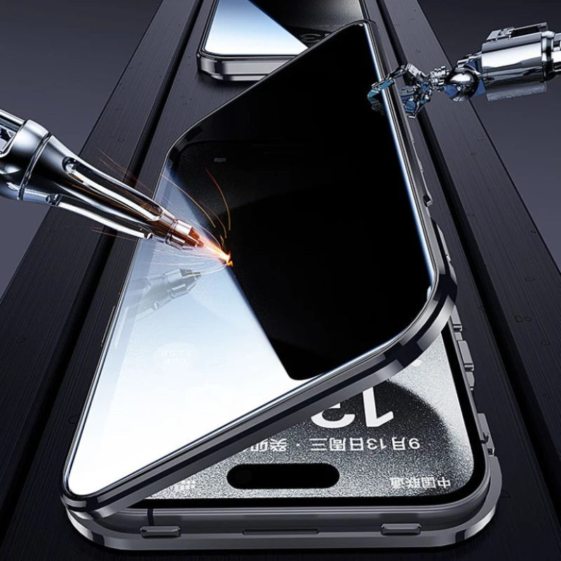 Repfritt hårdglasfodral till iPhone som omsluter din mobil med anti-chock helkroppsskydd.