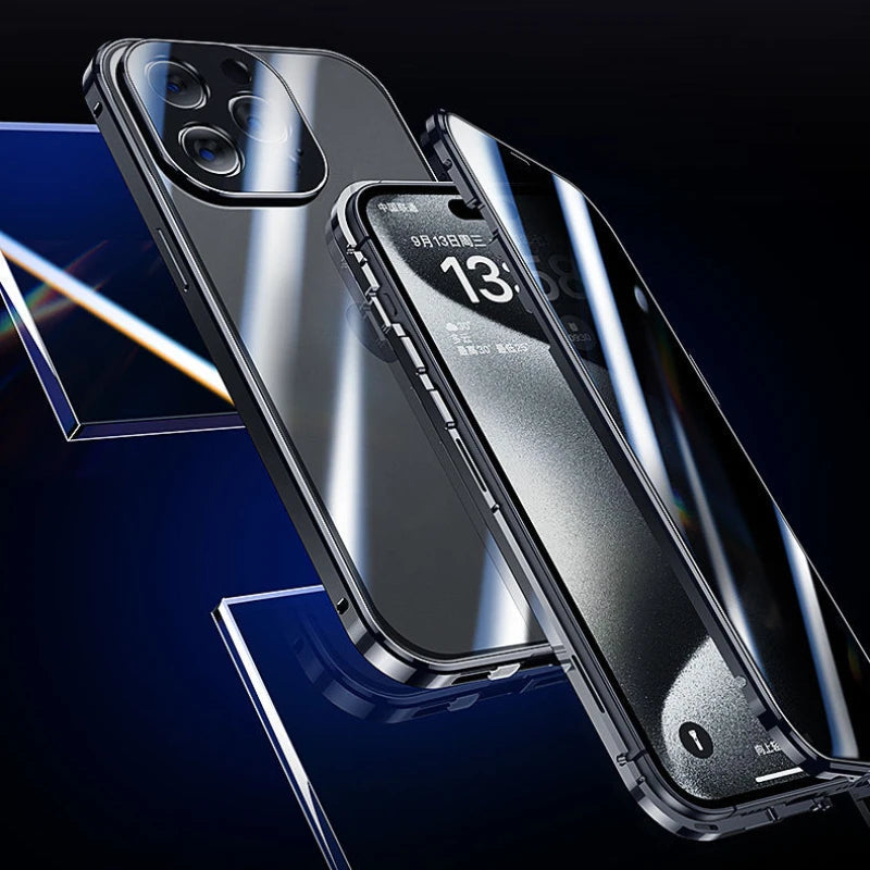 iPhone-fodral med härdat glas för ultimat skydd mot repor, stötar samt oönskad insyn.