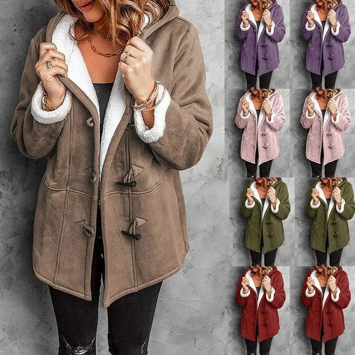 Lange damesjas met capuchon – warme en comfortabele alledaagse stijl