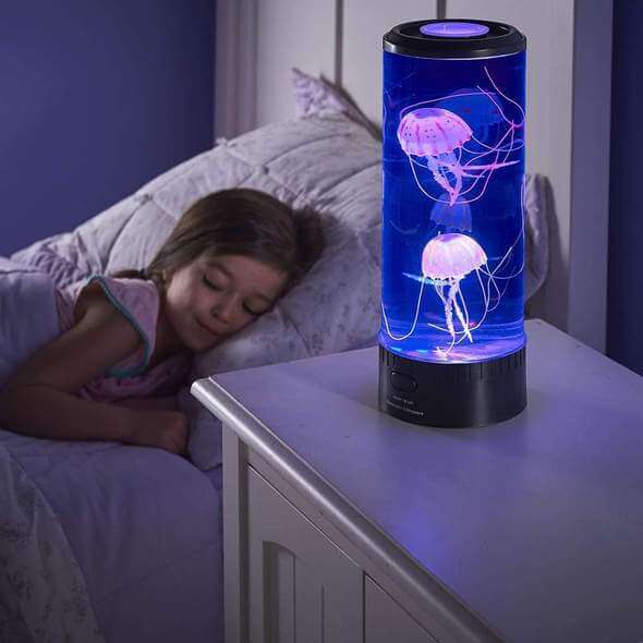 Färgglad Manet Lampa, en unik gadget och present som lyser upp rummet med LED-belysning.