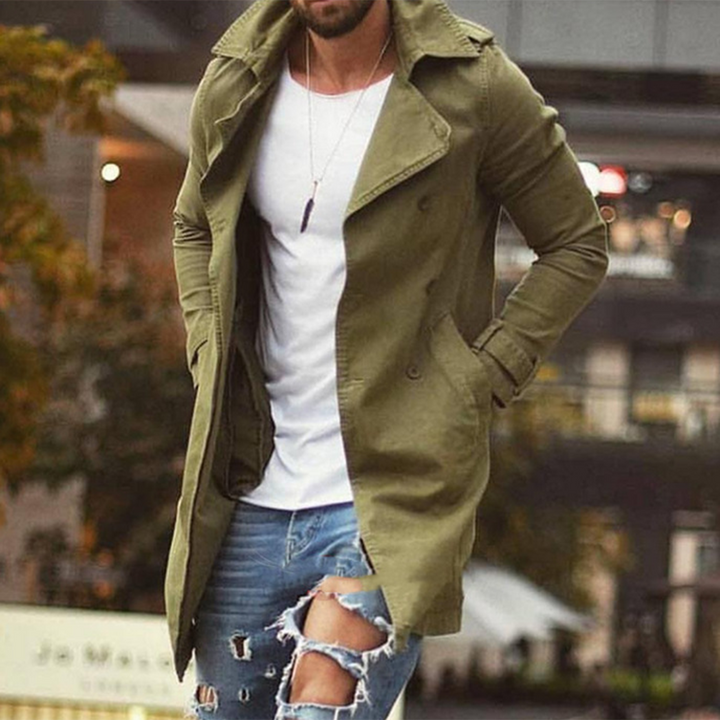 Skarp mellanlång herrjacka slim fit. Stilren vår- och höstjacka för män, passar vardag och fritid.
