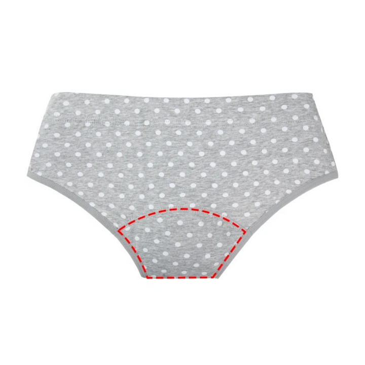 Högresade menstruationstrosor för tonårsflickor. Bekväma och läckagesäkra underkläder med bra passform.