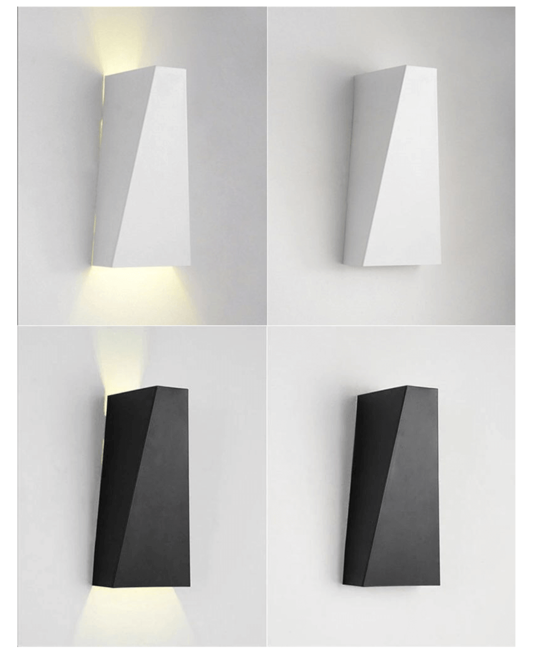 Elegant LED vägglampa, geometrisk & minimalistisk. Modern belysning i järn för energieffektiv inomhus heminredning.