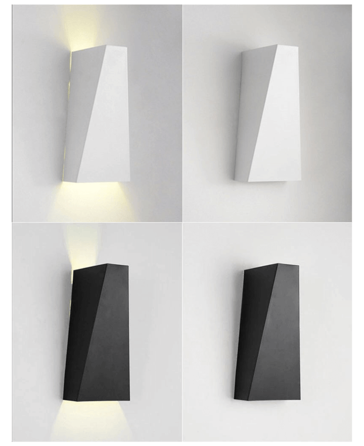 Elegant LED vägglampa, geometrisk & minimalistisk. Modern belysning i järn för energieffektiv inomhus heminredning.