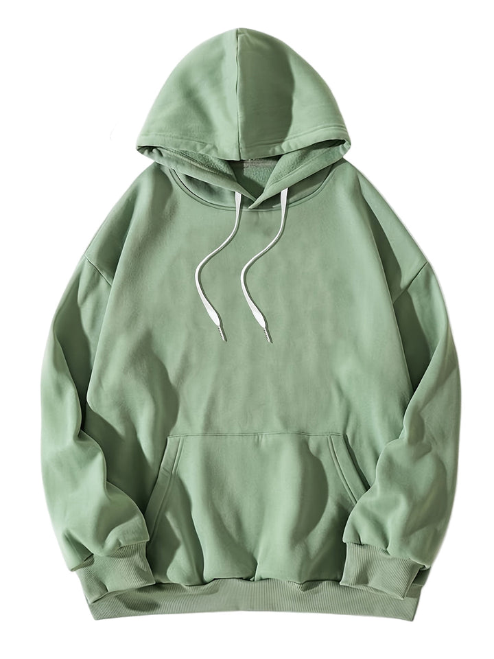 Bekväm herrhoodie med huva och minimalistisk design. Lös passform, perfekt för en avslappnad stil i vardagen.