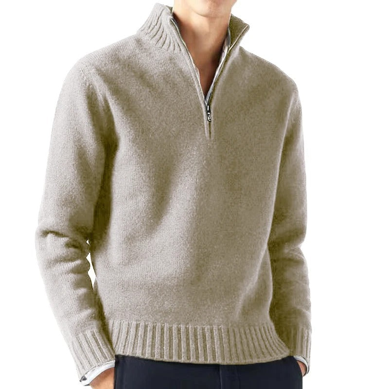 Mjuk herrpullover med turtleneck, perfekt för höst & vinter. Stilren och varm herrtröja.