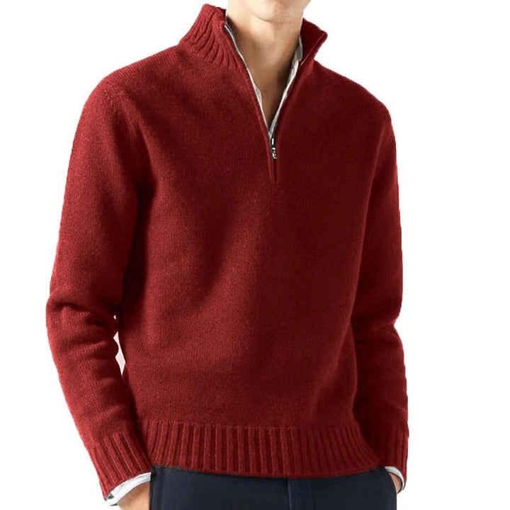Klassisk herrtröja med turtleneck för män. Långärmad, varm & komfortabel för vardagsbruk.