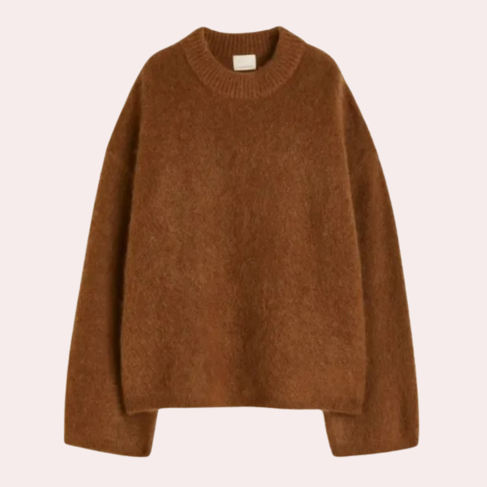 Långärmad, trendig oversized damtröja. Perfekt för vardagsstil, ger både komfort och en modern look.