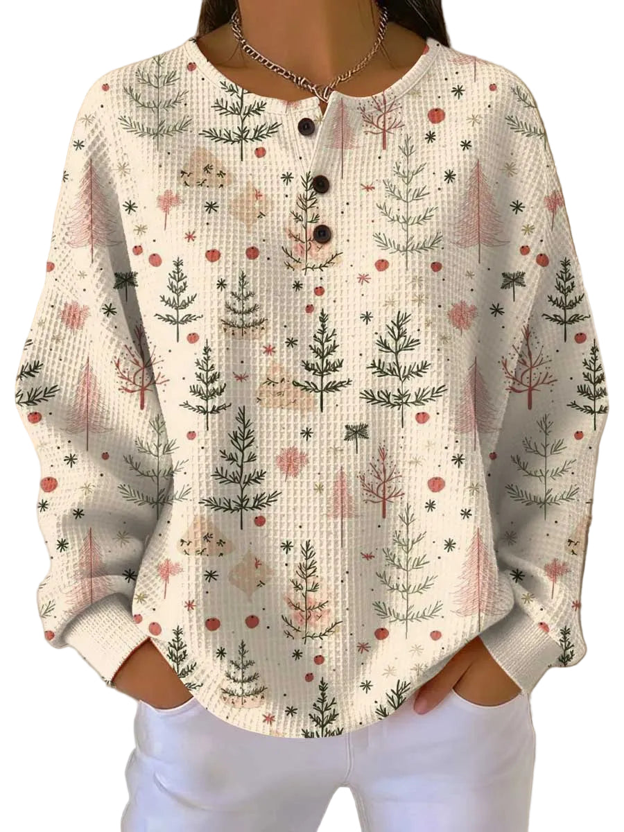 Mjuk, varm damtröja för höst. Avslappnad stil, perfekt för lager på lager och bekväm vardagslook.