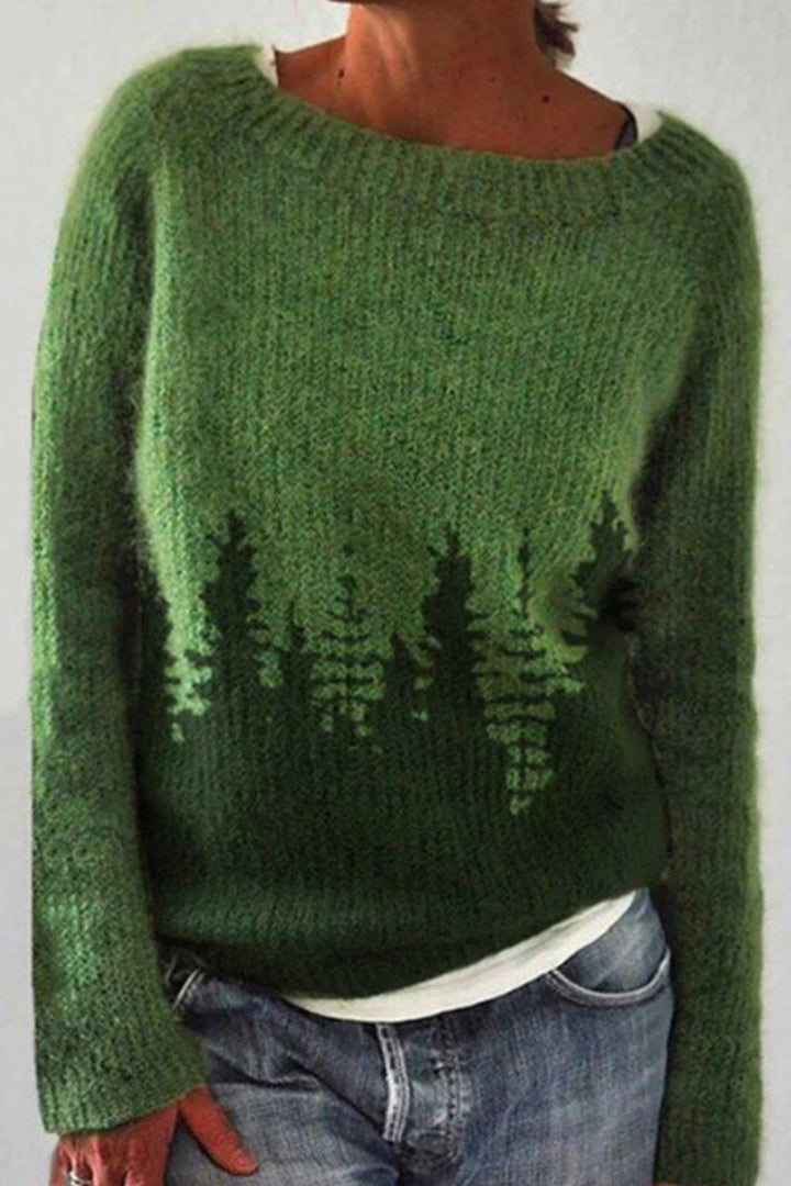 Komfortabel färgblockerad damtröja med rund hals. Perfekt för en avslappnad stil, vardagskläder och höstmode.