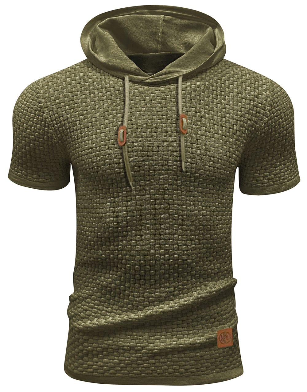 Herr kortärmad hoodie, idealisk för träning och sportmode. Bekväm och andas.