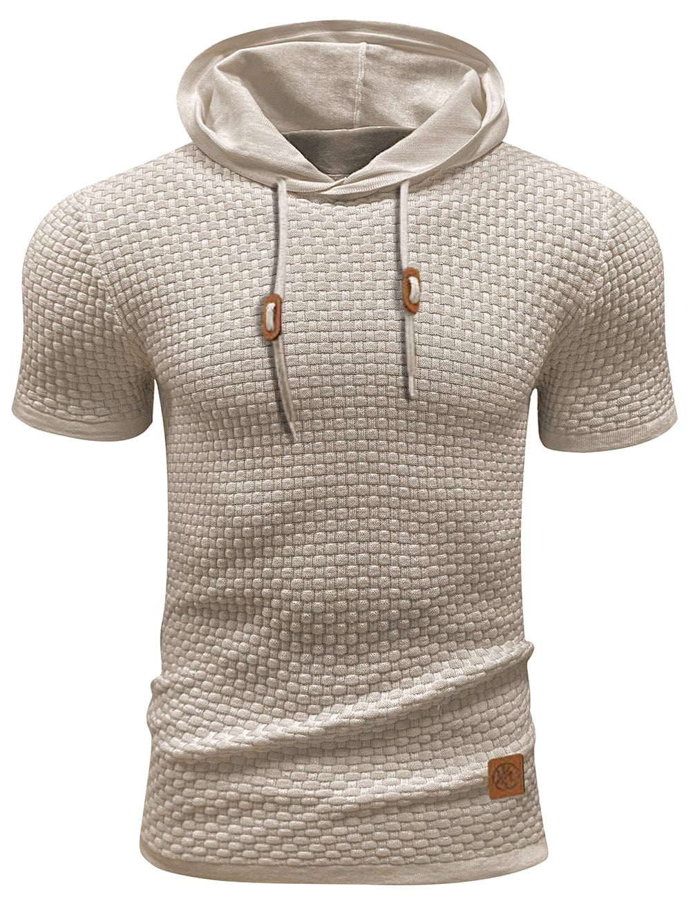 Bekväm kortärmad herrhoodie med luva, perfekt för vardagsstil och optimal komfort.