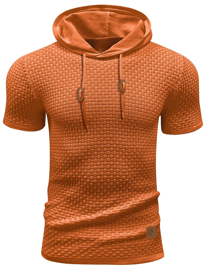 Herrkläder: Modern kortärmad hoodie för män. Stilren och mångsidig för olika storlekar.