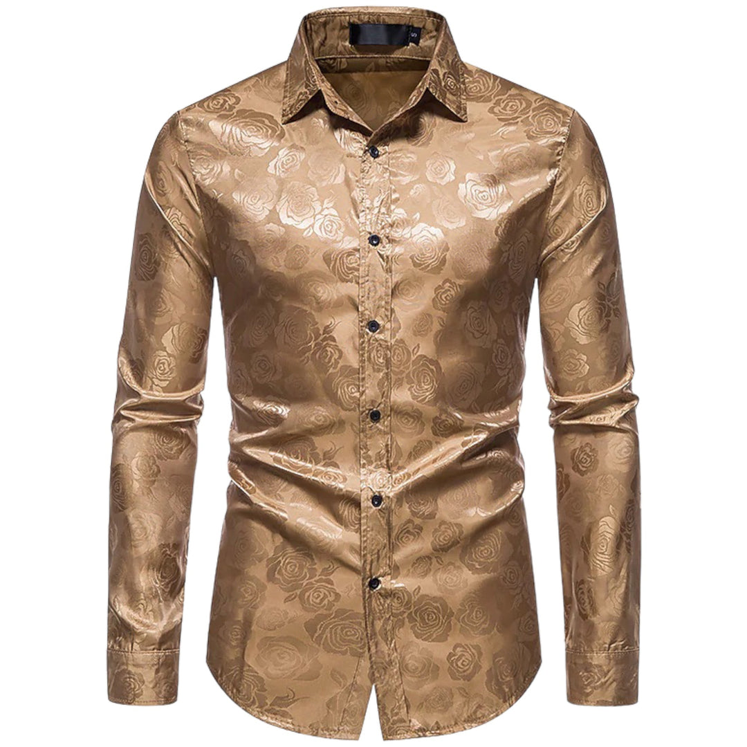 Snygg herrskjorta med detaljerat blommönster. Långa ärmar för en avslappnad men modern look.
