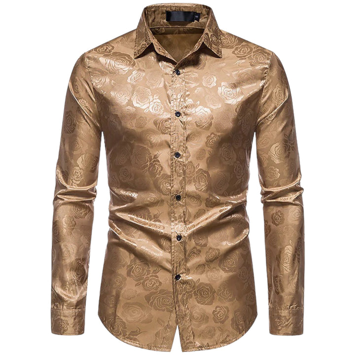 Snygg herrskjorta med detaljerat blommönster. Långa ärmar för en avslappnad men modern look.