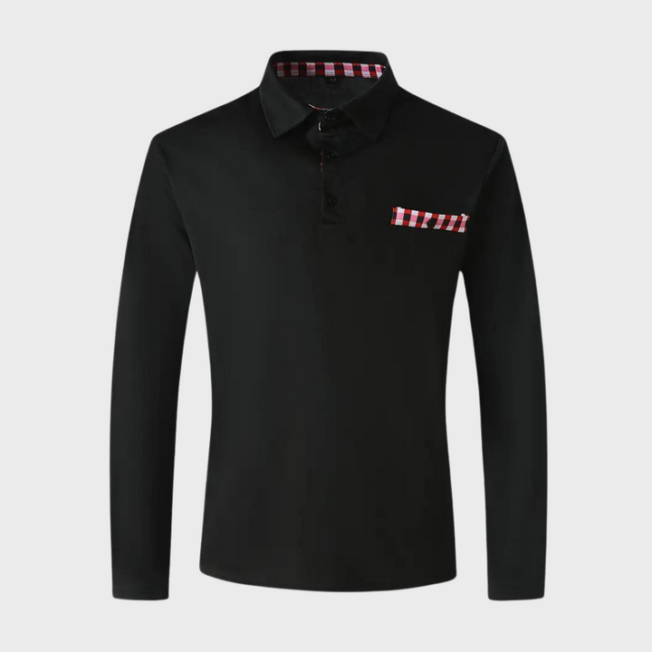Bekväm herr t-shirt med lång ärm. Ventilerande tyg idealiskt för sport och aktiva dagar.