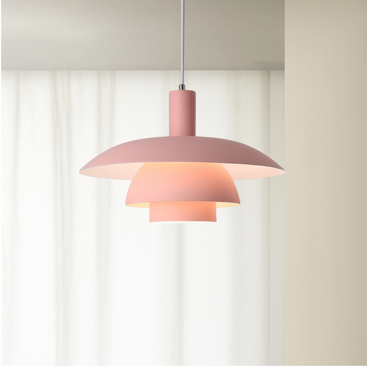 Exklusiv taklampa i dansk stil, LED-belysning för contemporary heminredning i vardagsrum.